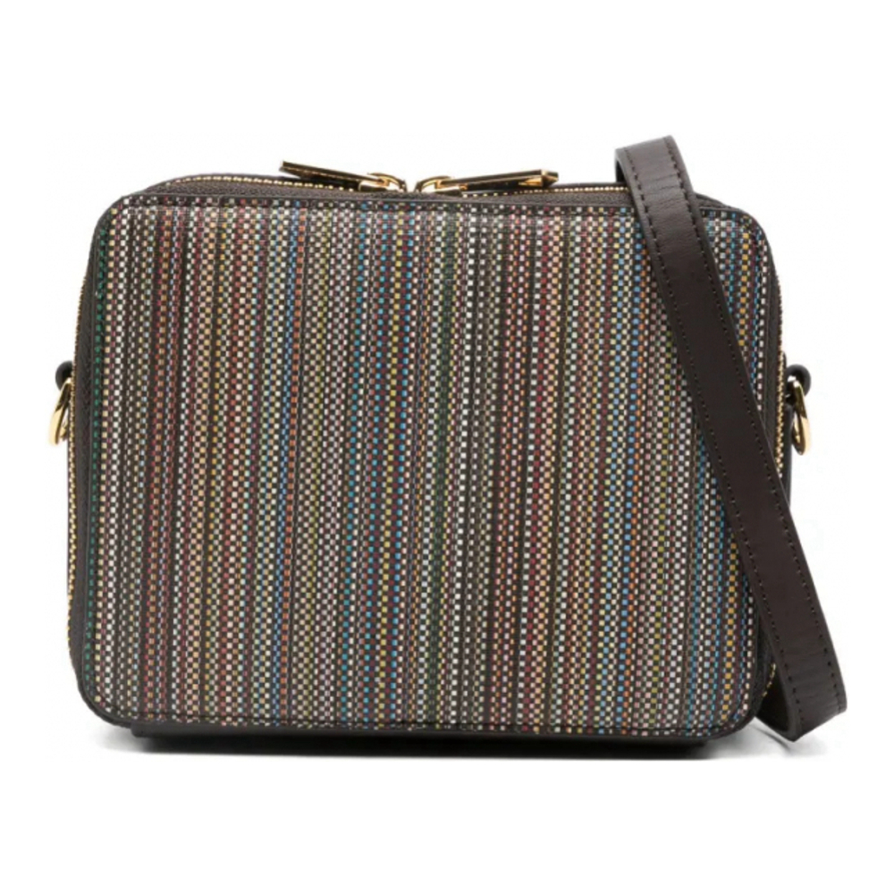 Women's 'Striped Zip-Top' Shoulder Bag