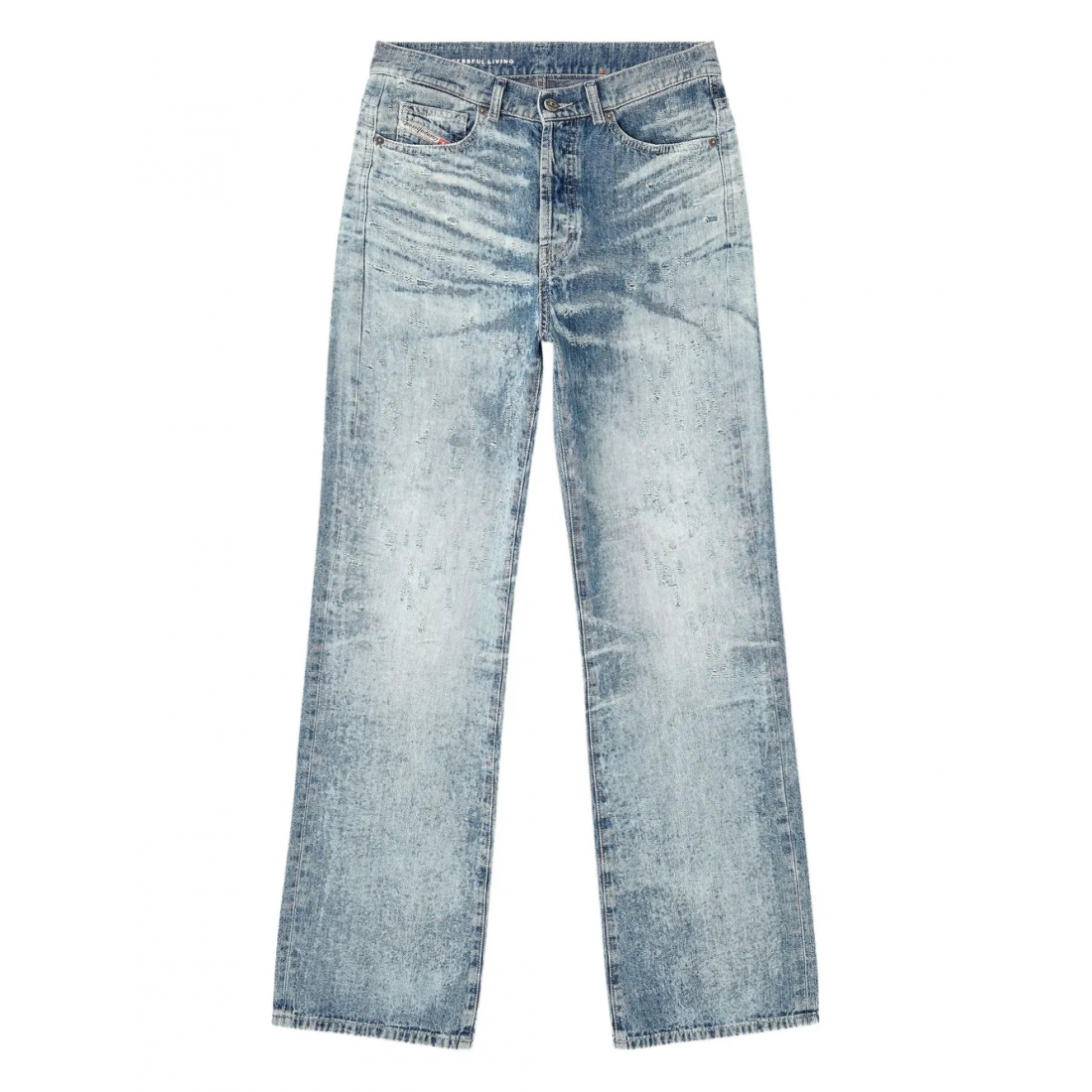 Jeans '1971 D-Sent Acid-Wash Distressed' pour Femmes