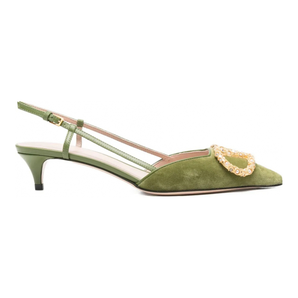 Escarpins à bride 'Embellished Button' pour Femmes