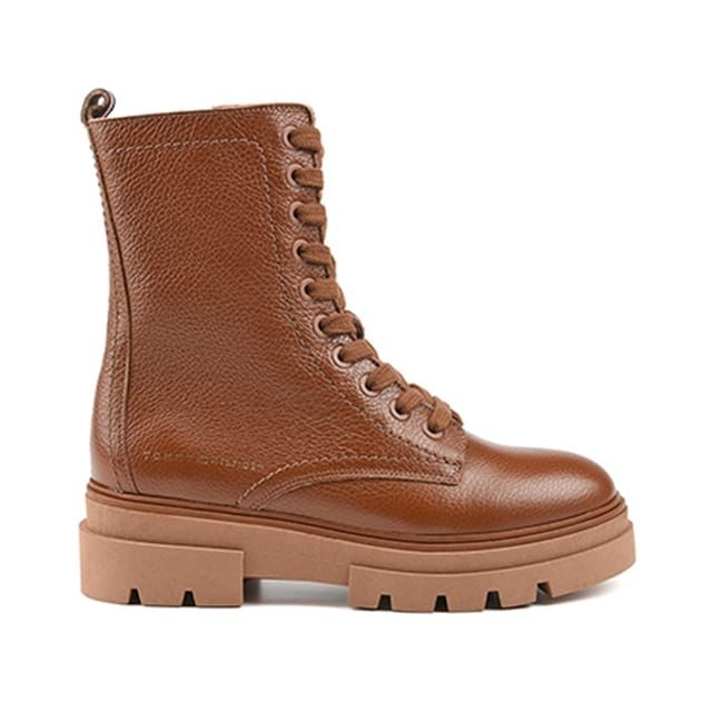 Bottines 'Monochromatic Lace Up With Zipper' pour Femmes