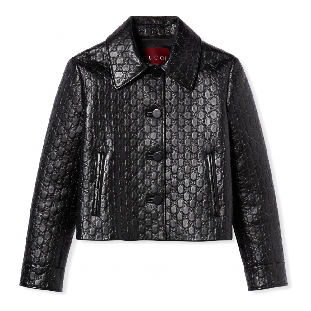 Veste en cuir 'Embossed GG' pour Femmes