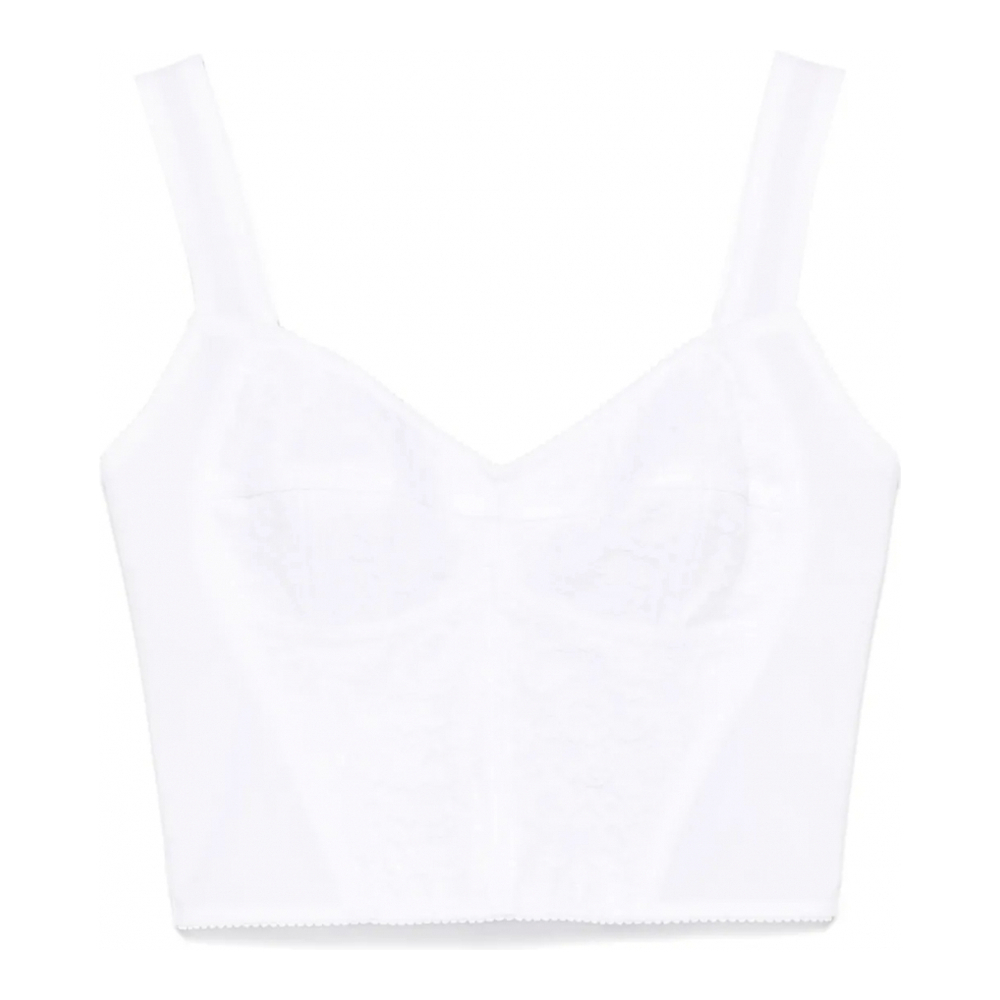 Crop Top 'Floral-Lace' pour Femmes