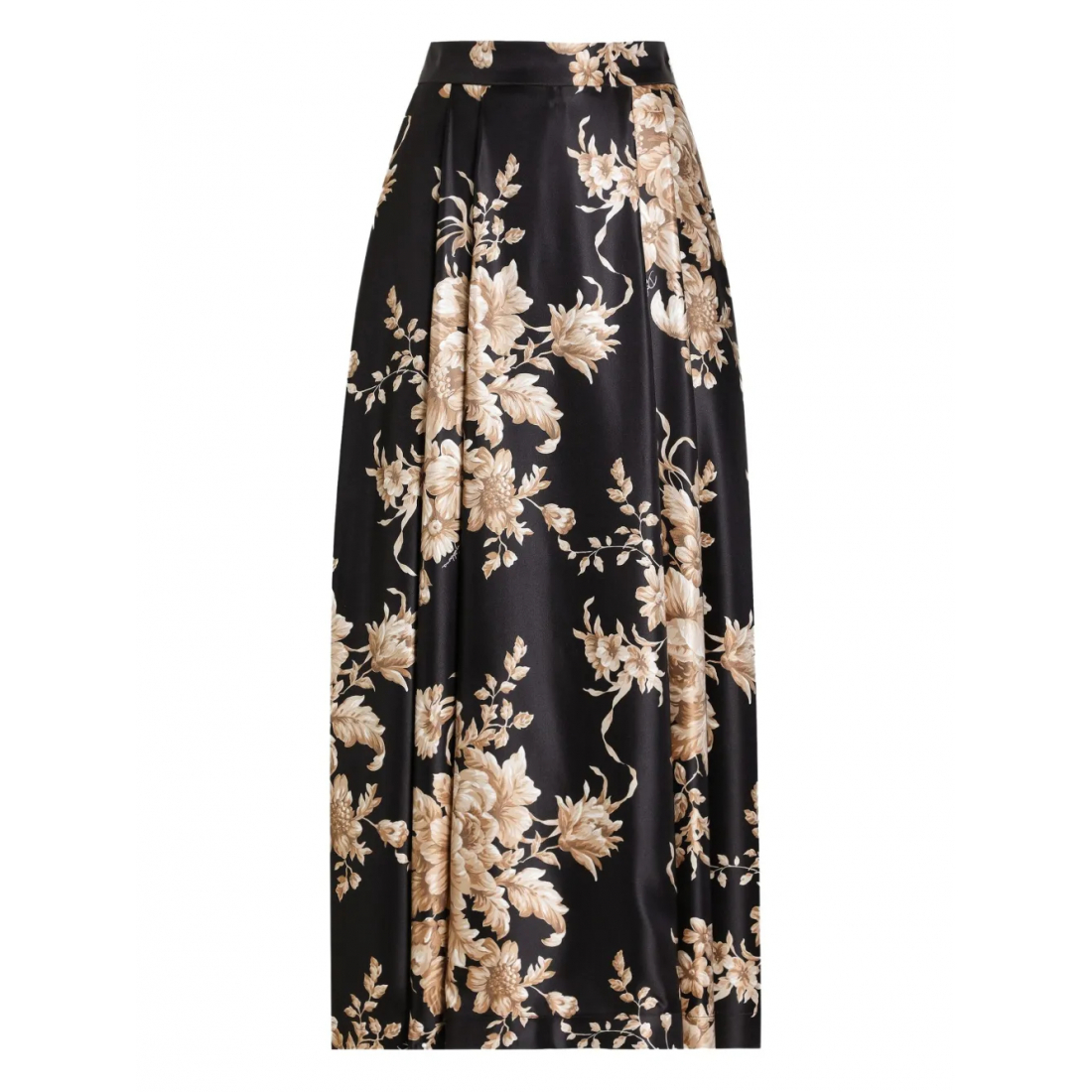 Jupe Midi 'Floral-Print Pleated' pour Femmes