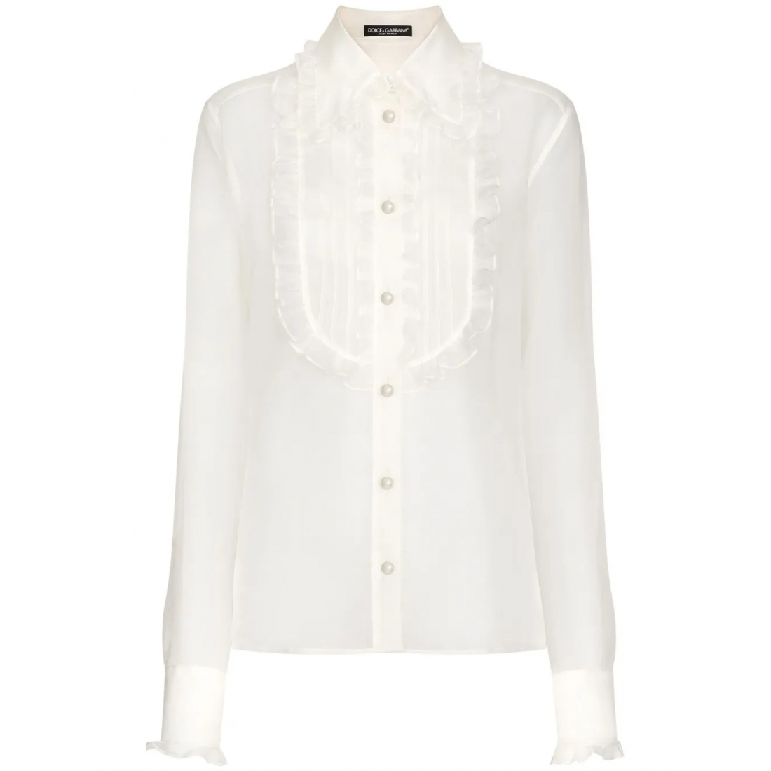 Blouse à manches longues 'Ruffled Sheer' pour Femmes