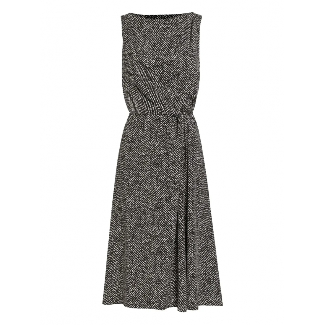 Robe Midi 'Herringbone Sleeveless' pour Femmes