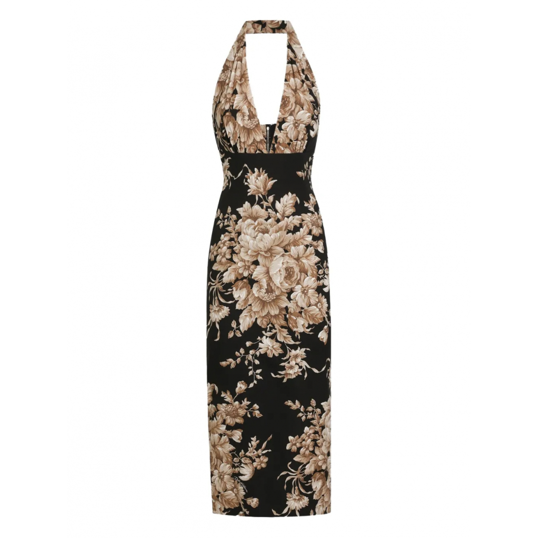 Robe Midi 'Floral-Print Halterneck' pour Femmes