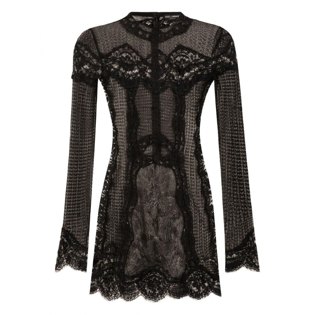 Women's 'Lace-Panel Long-Sleeve' Mini Dress