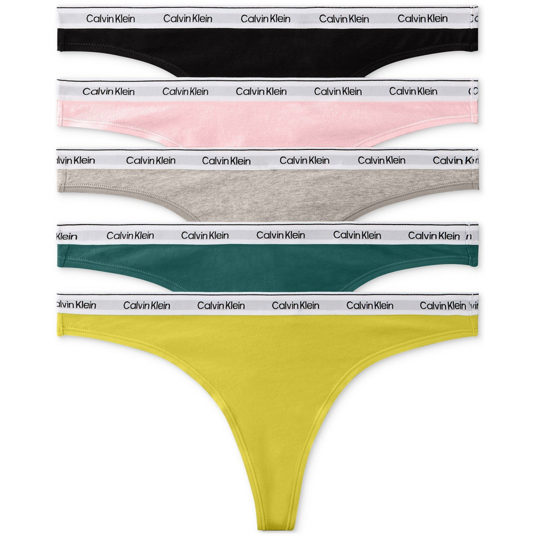 Tanga 'Modern Logo Low-Rise' pour Femmes - 5 Pièces
