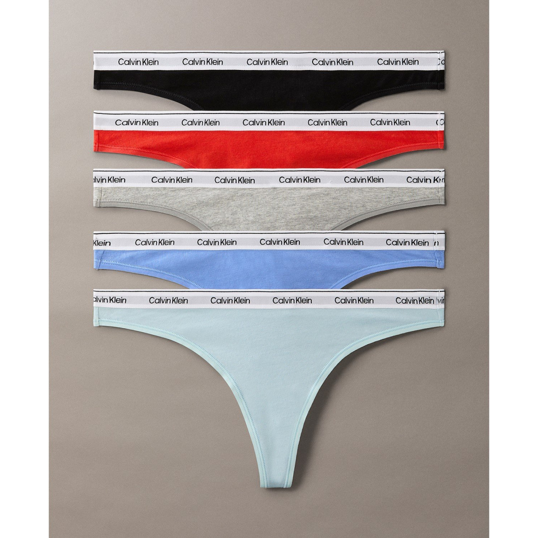 Women's 'Modern Logo Low-Rise' Thong - 5 Pieces