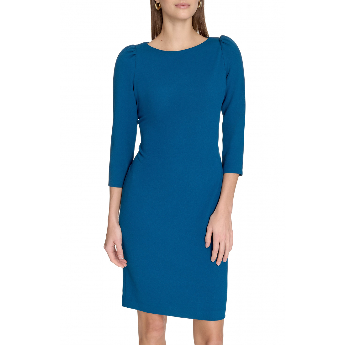 Robe fourreau 'Scuba Crepe Three-Quarter Sleeve' pour Femmes