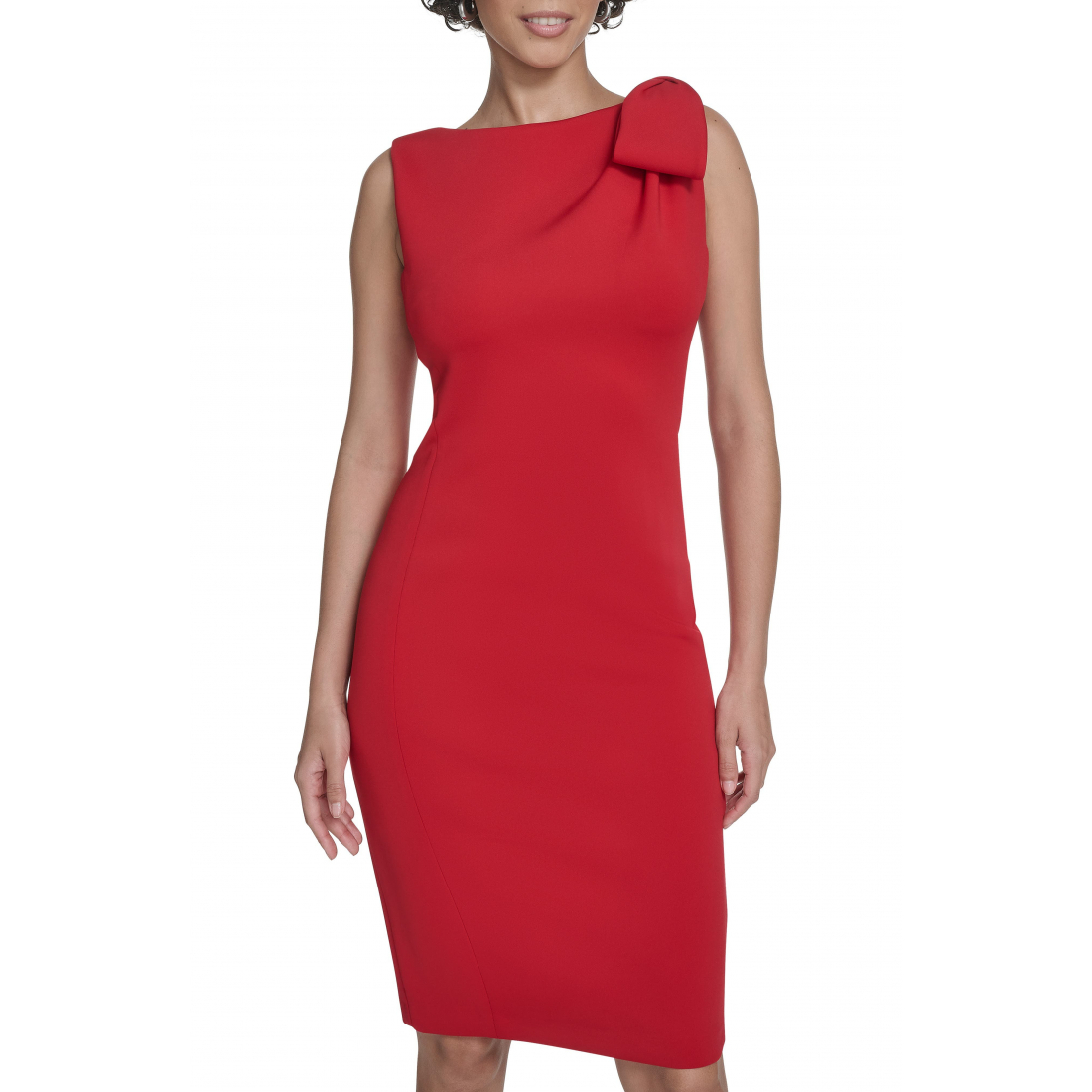 Robe fourreau 'Side Bow Sleeveless Scuba Knit' pour Femmes