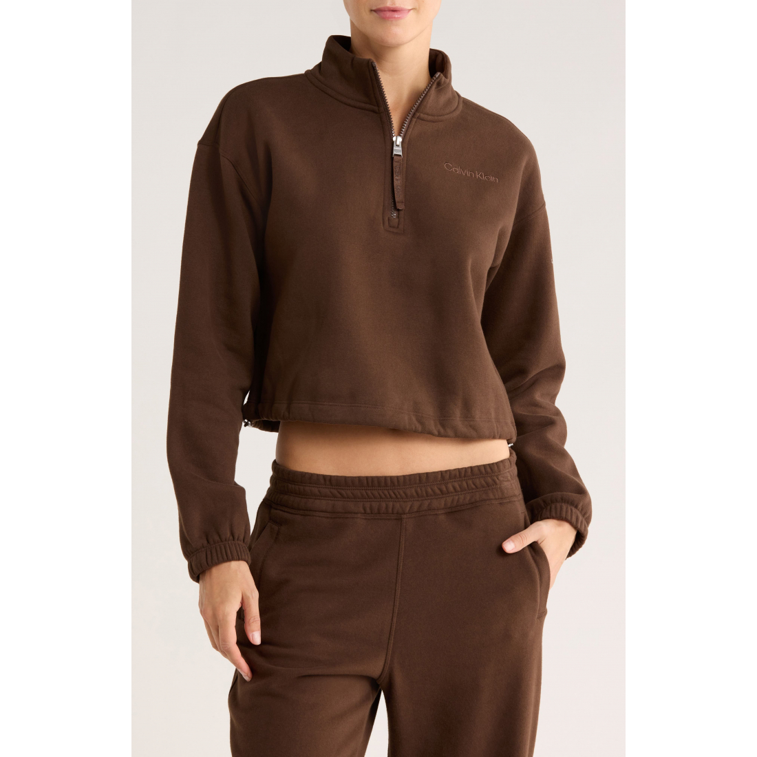 Pull 'Mock Neck Half Zip' pour Femmes