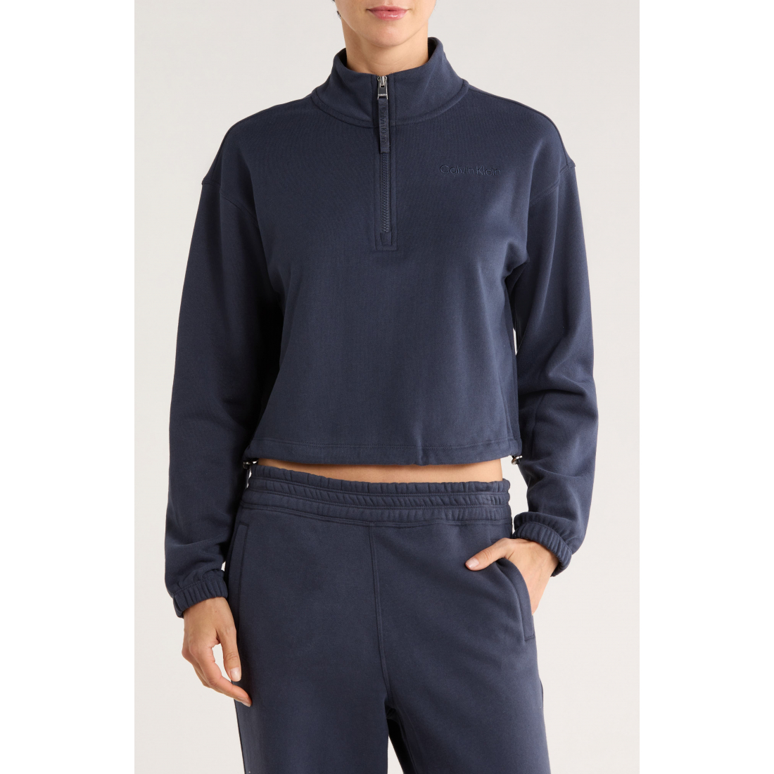 Pull 'Mock Neck Half Zip' pour Femmes