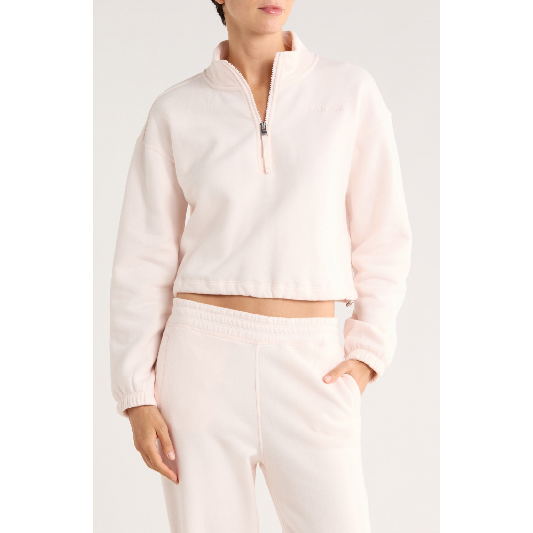Pull 'Mock Neck Half Zip' pour Femmes
