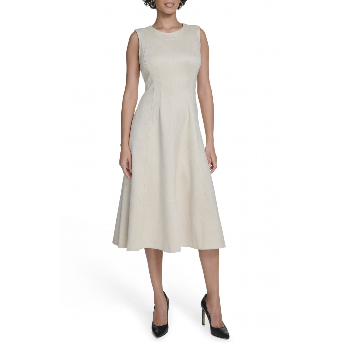 Robe A-line 'Faux Suede Midi' pour Femmes