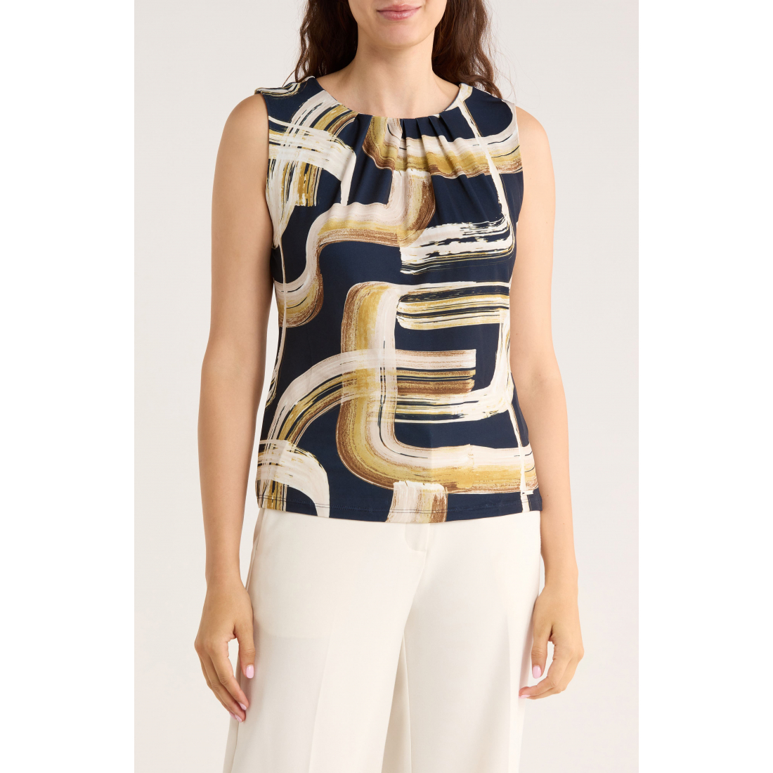 Haut sans manches 'Pleated Neck' pour Femmes