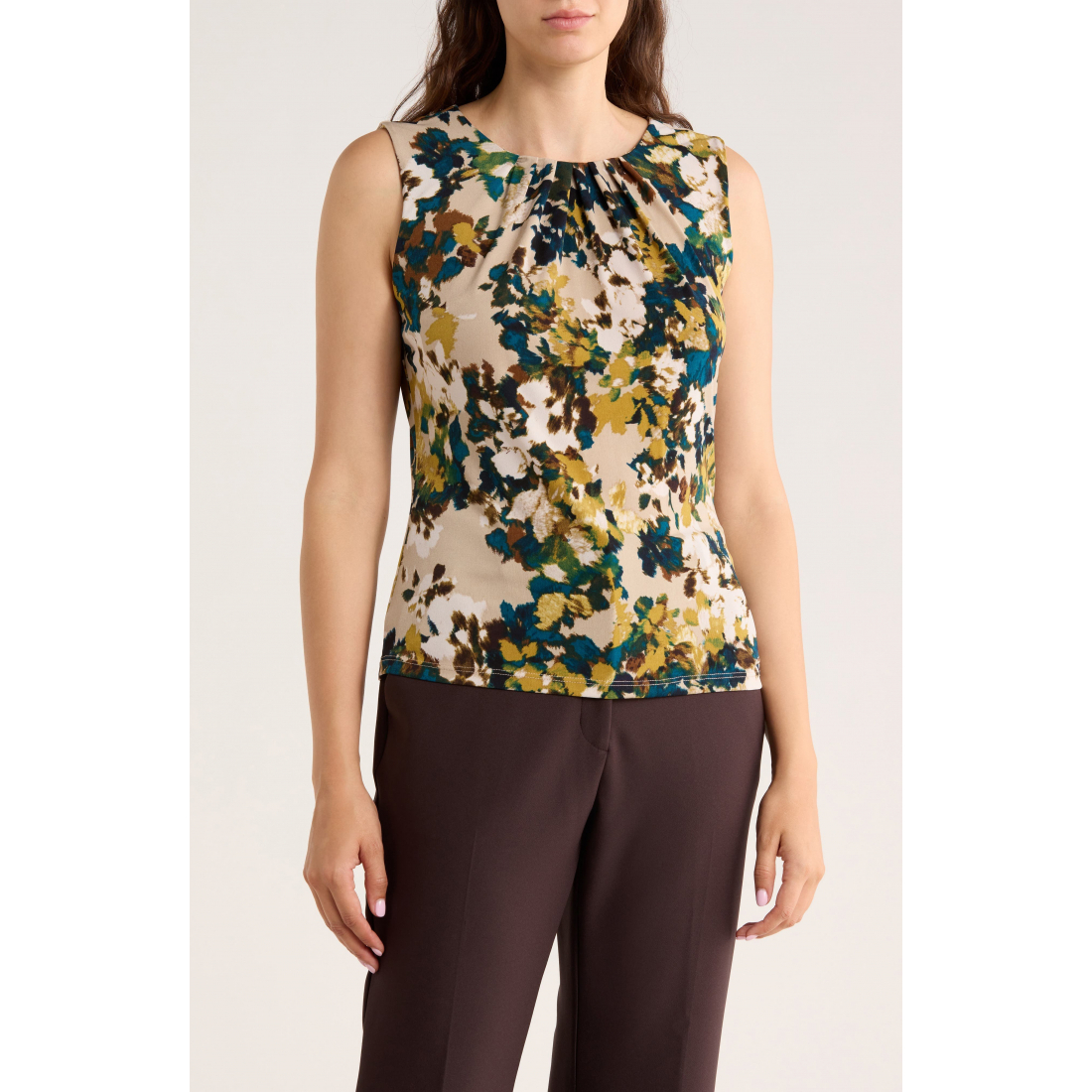 Haut sans manches 'Pleated Neck' pour Femmes