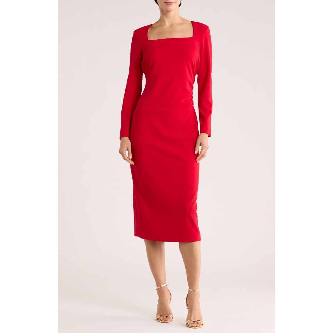 Robe fourreau 'Square Neck Midi' pour Femmes