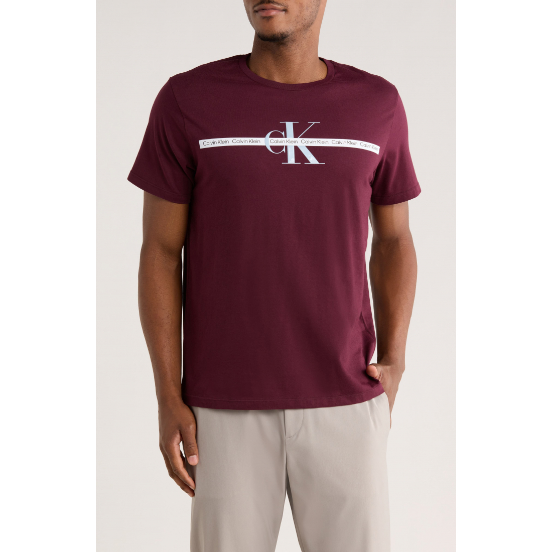 T-shirt 'Repeat Tape Layer Logo Graphic' pour Hommes