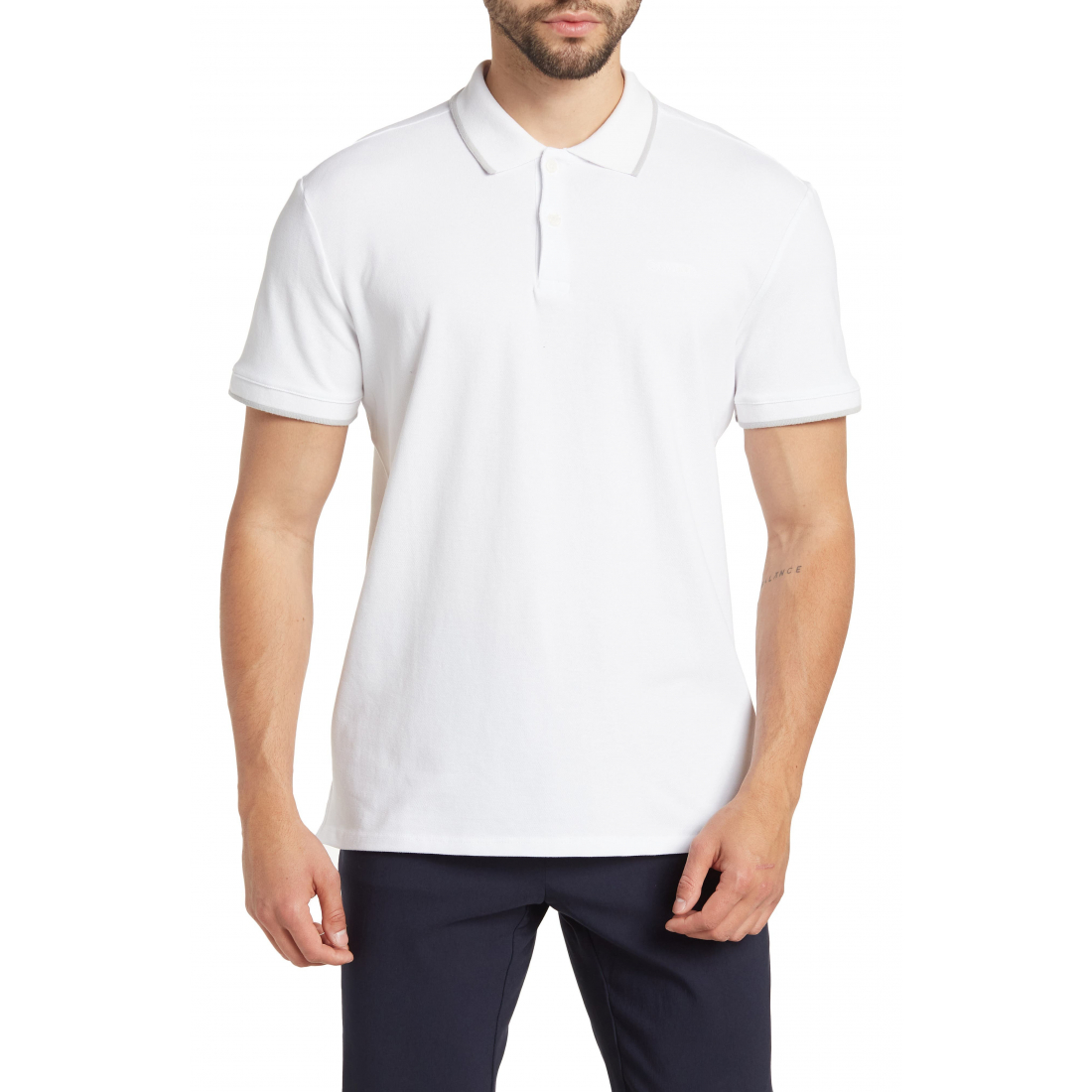 Polo 'Stretch Piqué Solid Tipped' pour Hommes
