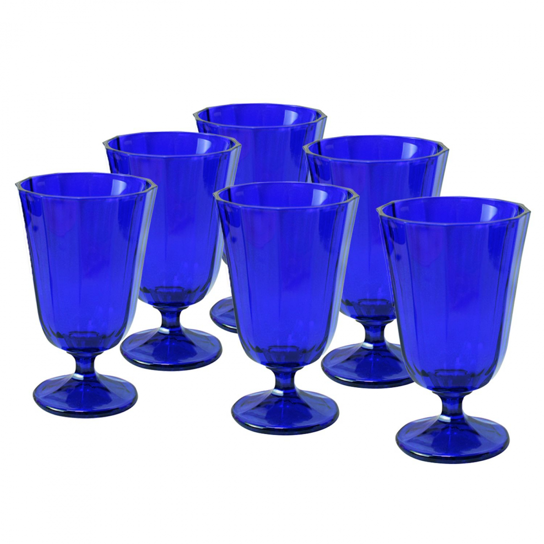 Ana Lot De 6 Verres Bas 25Cl Bleu