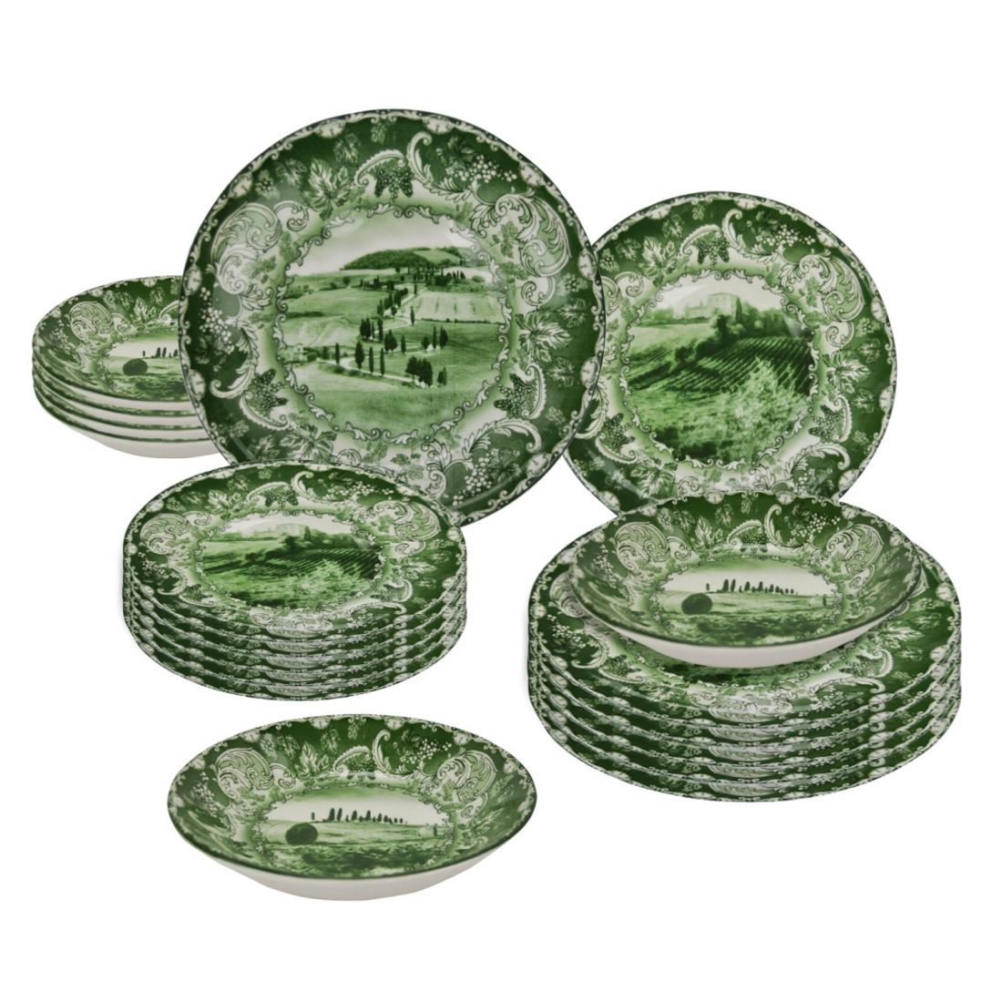 Bolgheri Set Mit 18 Tellern