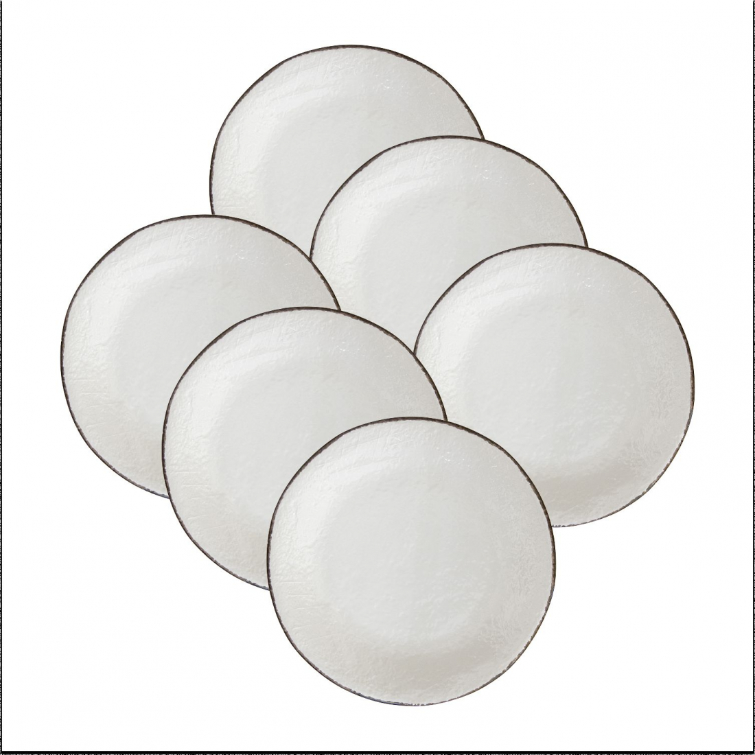 Preta Set Mit 6 Flachen Keramiktellern, 26 Cm