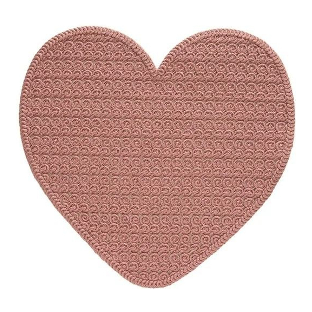 Set De Table En Forme De Cœur En Coton Naturel Terracotta Ø45 Cm