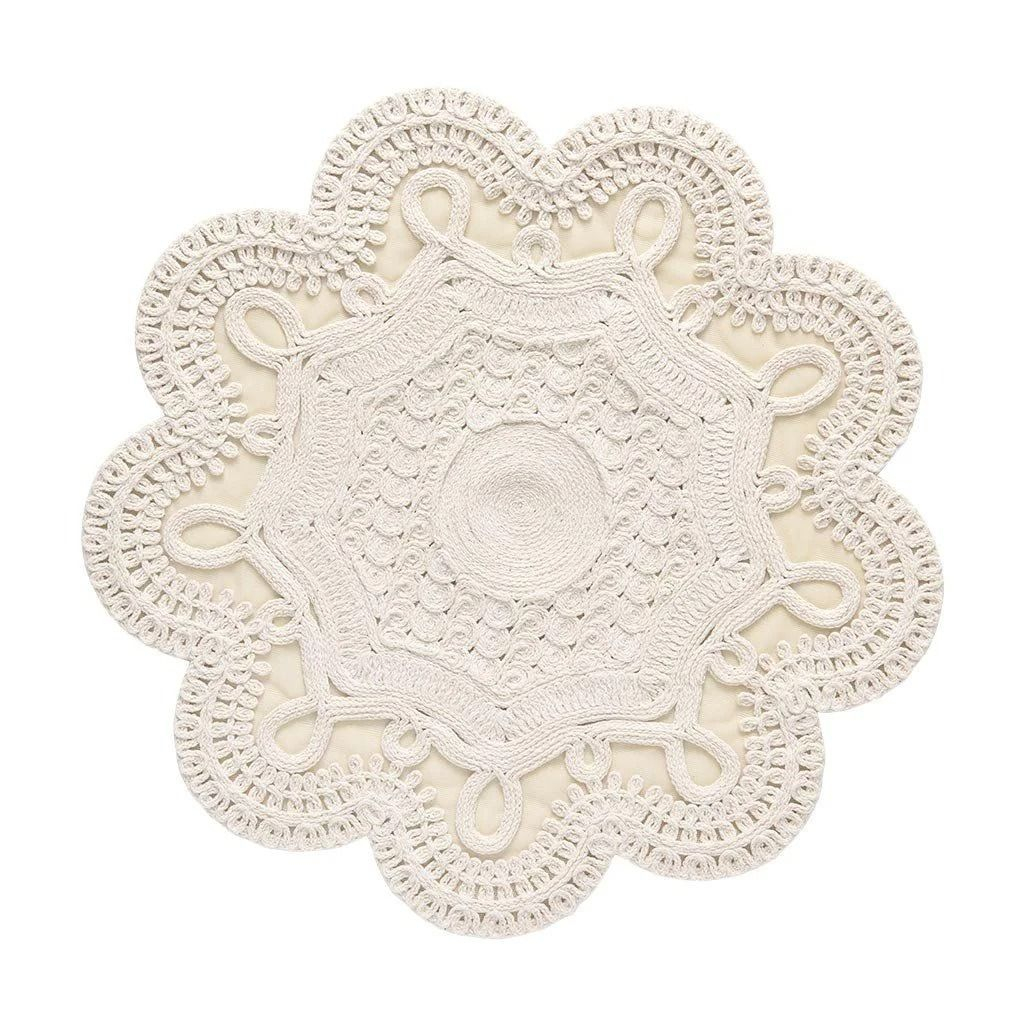 Set De Table Rond Arenito En Coton Naturel Ø40 Cm