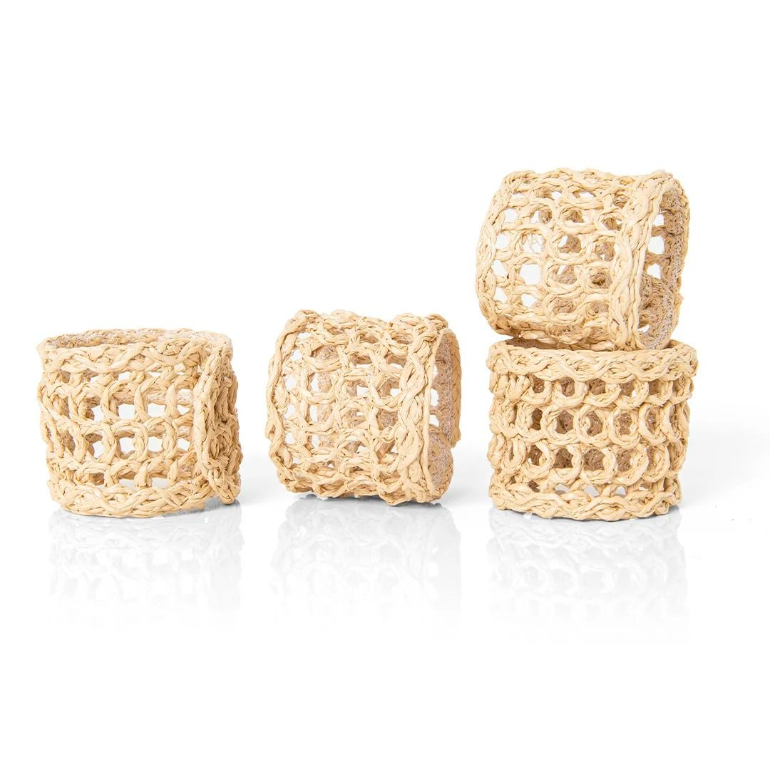 Set Of 4 Napkin Rings Brazil Nature Zimbros