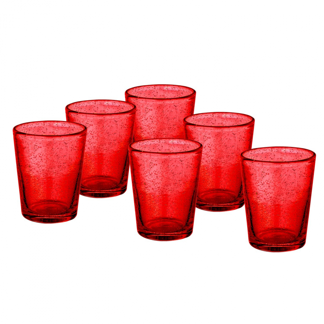 Matera Set Mit 6 Roten Trinkgläsern