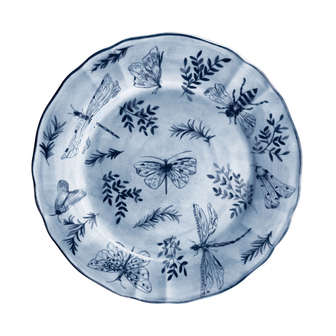 Sonia Ensemble De 6 Assiettes Plates Bleues