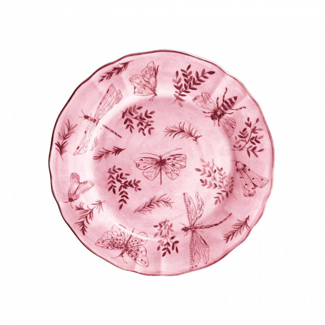 Sonia Set Of 6 Pink Fruit Plates