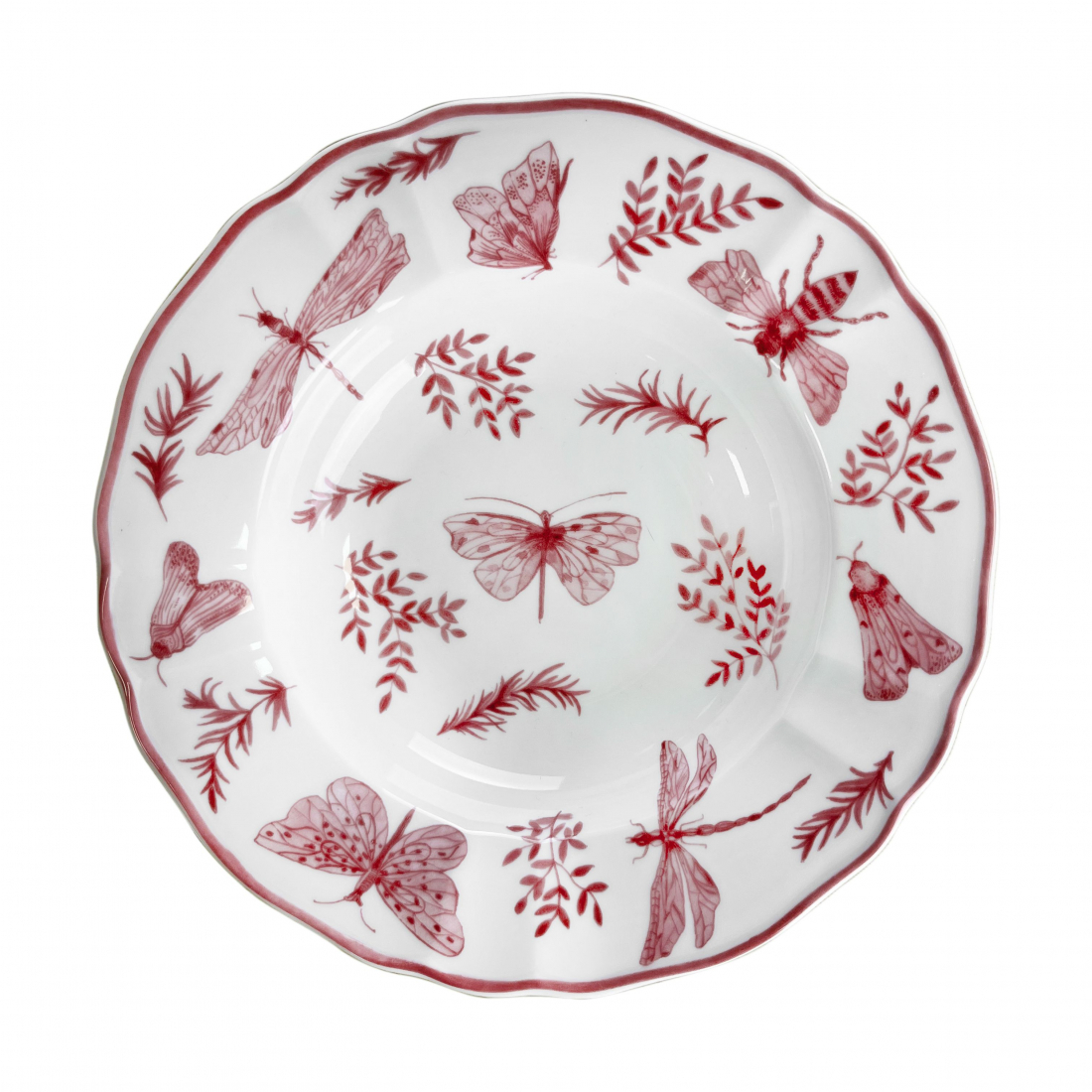 Sonia Lot De 6 Assiettes Creuses Roses