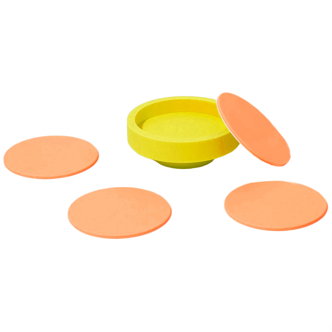 Lot De 4 Sous-Verres Incassables En Silicone - Ciss - Gialla + Valencia