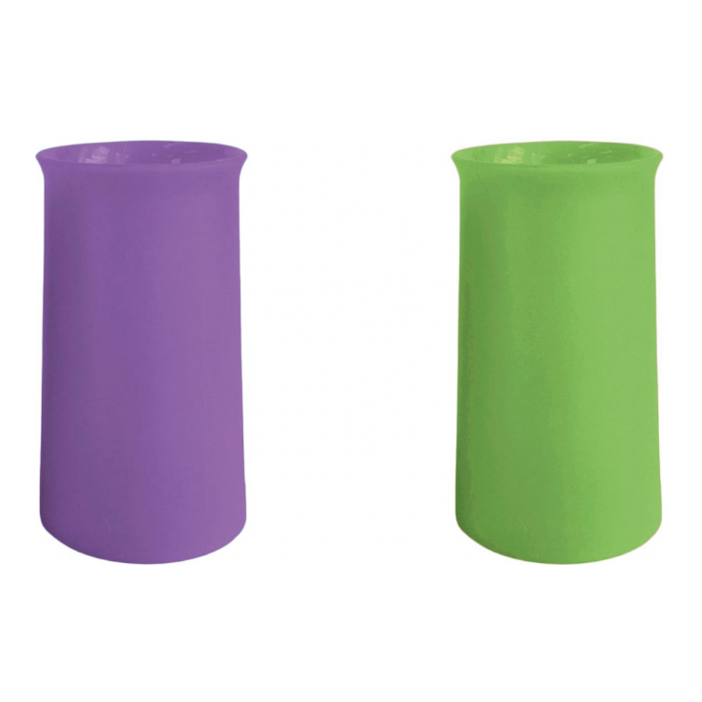 2Er-Set Unzerbrechliche Highball-Gläser Aus Silikon - Stegg - Violette + Vert