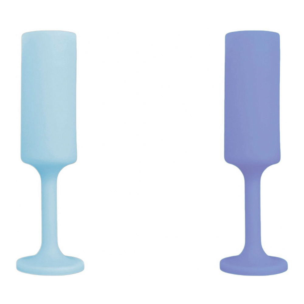 2Er-Set Unzerbrechliche Champagnerflöten Aus Silikon – Seff – Sky + Kingfisher