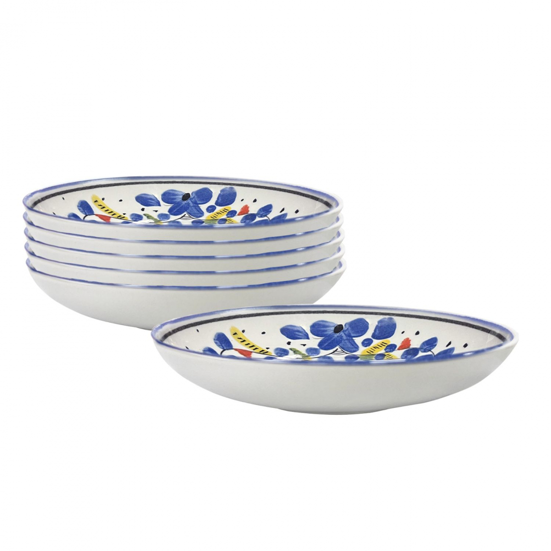 Maritimes 6Er-Set Tiefe Teller 22Cm Capri