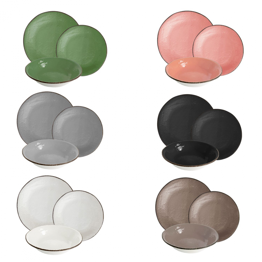 Preta 18-Piece Dinnerware Set In Soft Colors