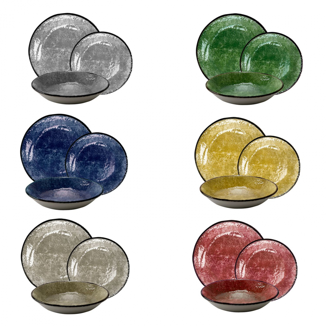 Preta Jeans 18-Teiliges Tafelservice, Verschiedene Farben