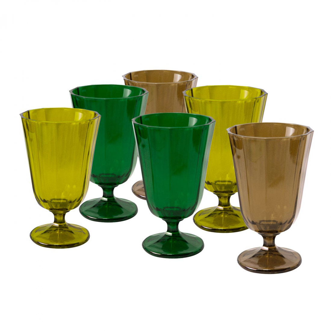 Ana Coffret De 6 Verres Bas 25Cl Multicolore Automne