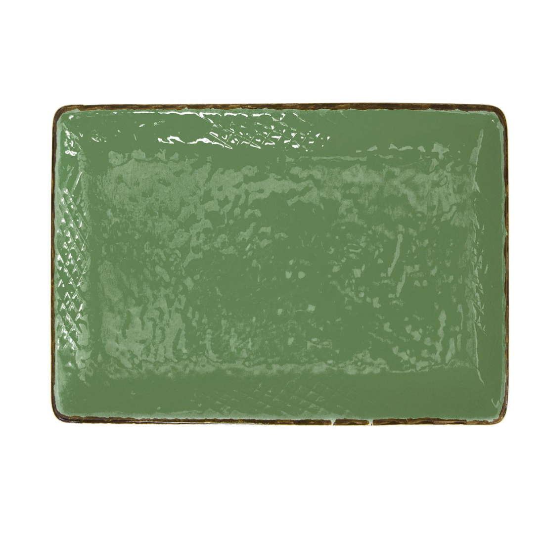 Preta Rechteckiges Tablett 32X26Cm Waldgrün