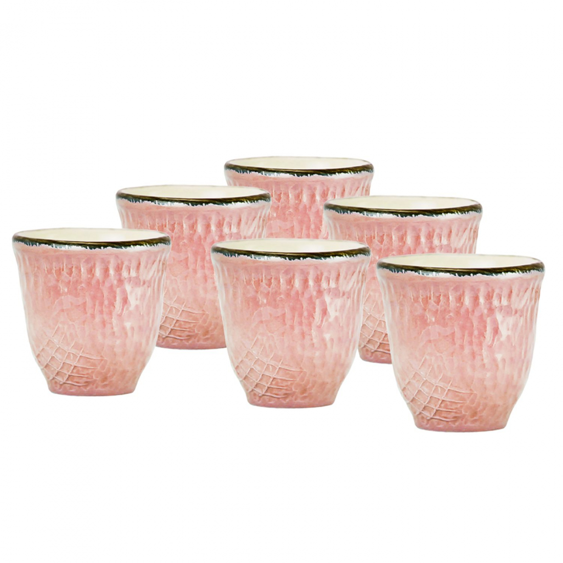 Preta Set Of 6 Pink Coffee Cups