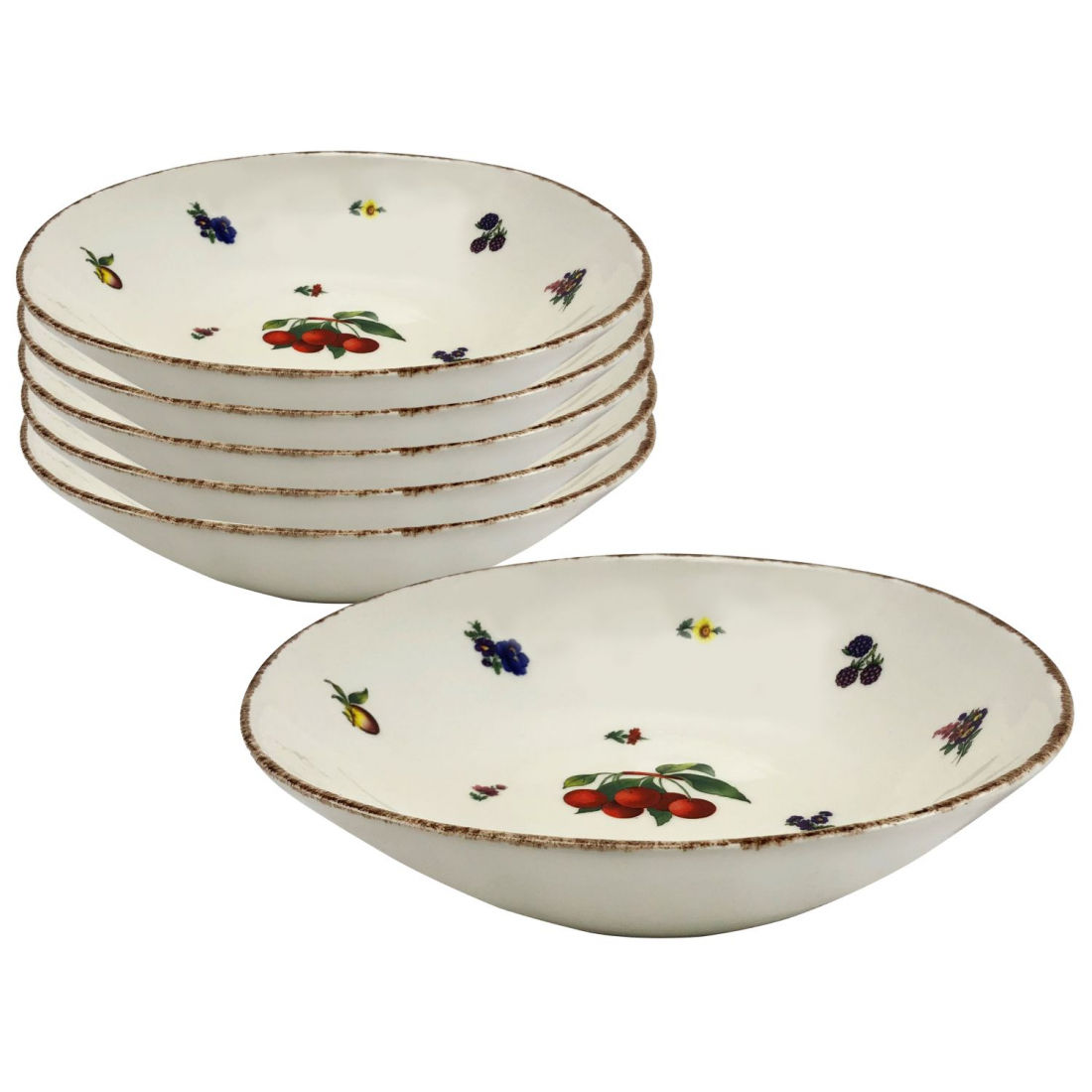 Ensemble De 6 Assiettes Creuses Fruttini