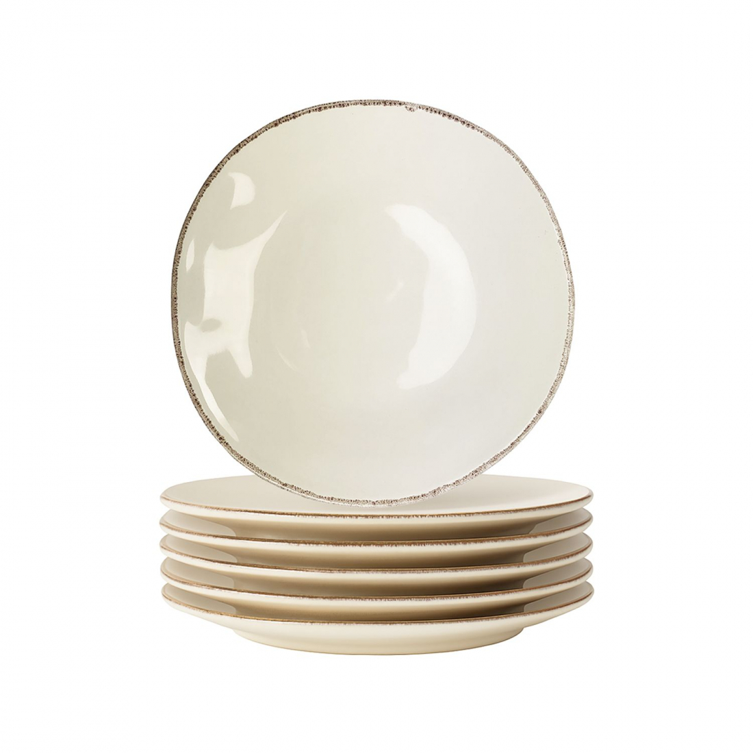 Materia Lot De 6 Assiettes À Fruits 23Cm Naturel