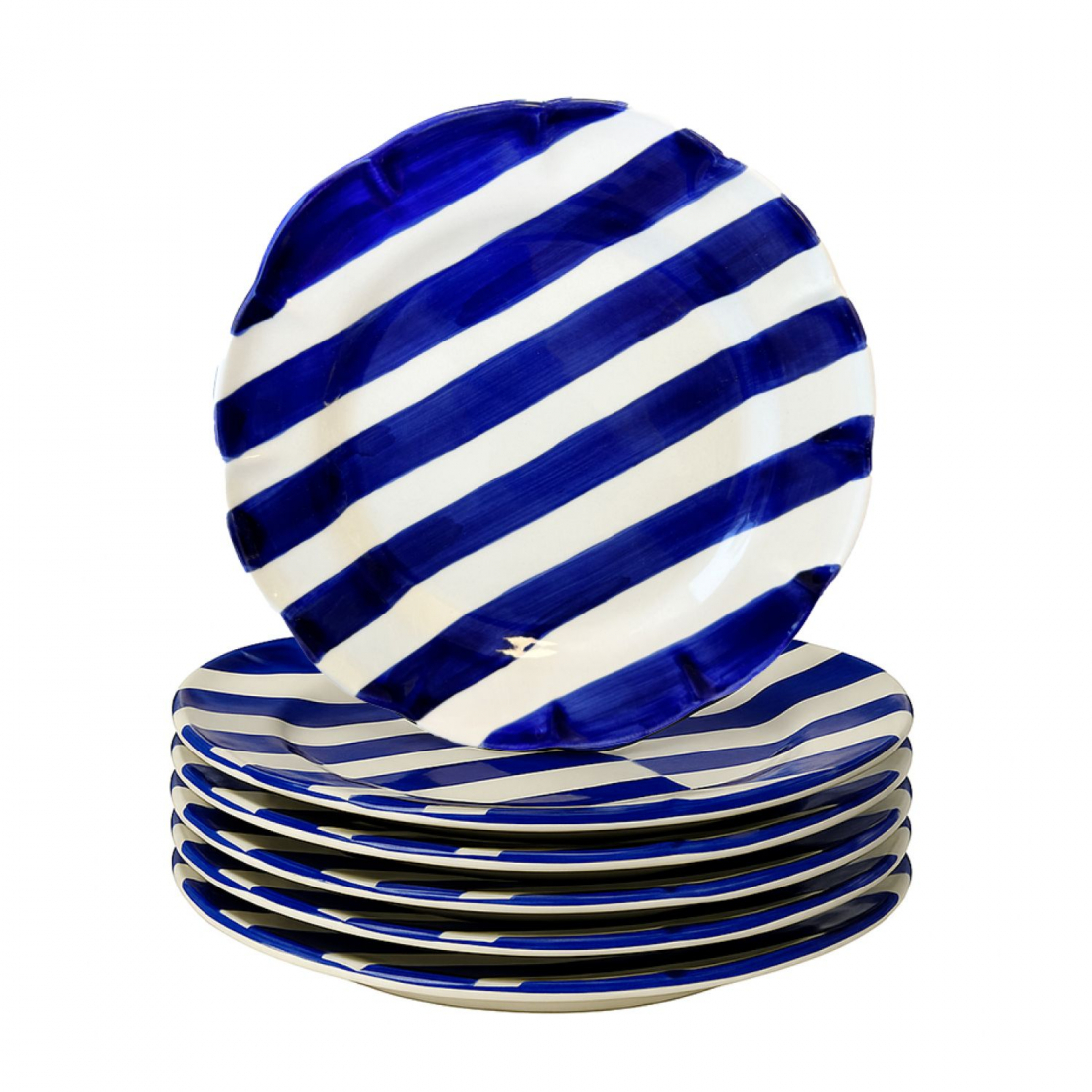 Dolcevita Ribbon 6Er-Set Blaue Obstteller