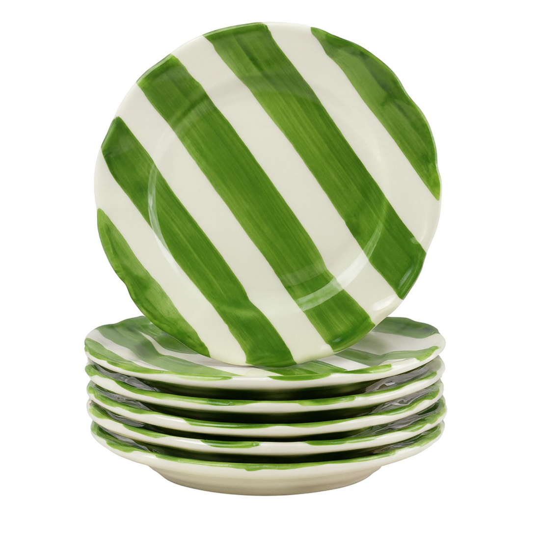 Dolcevita Ribbon 6Er-Set Grüne Obstteller