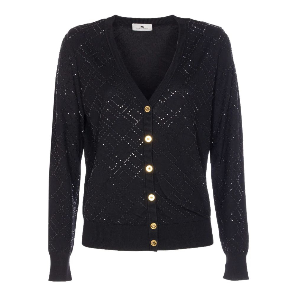 Cardigan 'Bead-Embellished Diamond-Pattern' pour Femmes