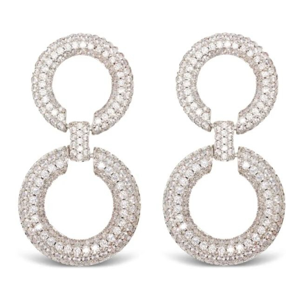 Boucles d'oreilles 'Double-Circle Embellished' pour Femmes