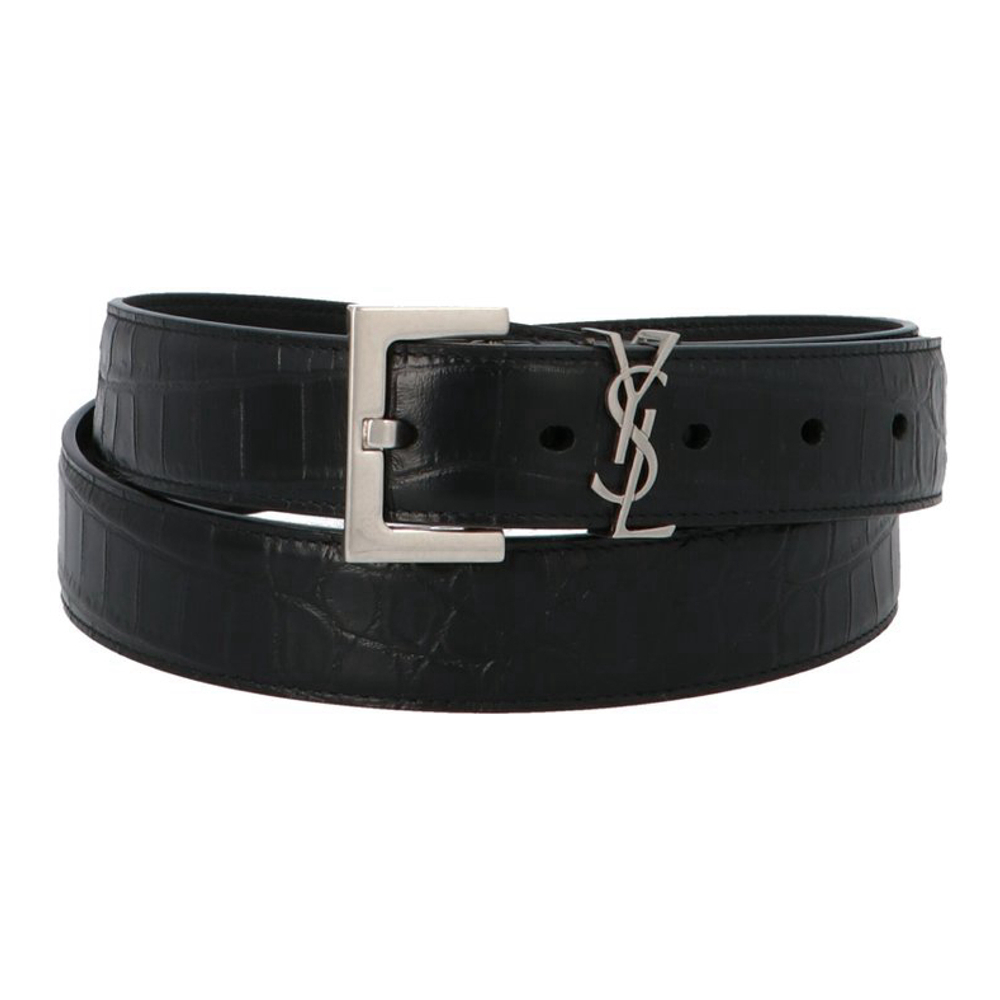 Ceinture 'Logo Plaque Embossed' pour Hommes